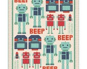 3, 2, 1 Blast Off Boxed Quilt Kit by Stacy Iest Hsu for Moda - Beep Beep Pattern by SIH - 55"x68" - fabric for top and binding-Blast Off Kit