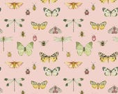 Riley Blake Fabric - Love Me More - by Lisa Audit - CD15632 - color blush - 1/2 yard - pink with various butterflies - Riley Blake