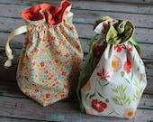 Drawstring Pouch - A Paper card pattern by Caroline Moore - make a simple fabric bag - Paper pattern card - Template tool listed separately