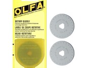 Olfa Rotary Blades 45mm - replacement blades for the Olfa Rotary Cutter that is 45mm - Very sharp - Caution - 2 count