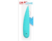 Prym Point turner and seam creaser - Turns points, creases seams or removes basting stitches - Turquoise with dots plastic - useful tool