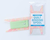 The Original Quilt Binding Spool byStitch Supply Co - Fast and Easy Way to store Binding for a Quilt - Neon Glitter - 5.75" x 2.5" - acrylic