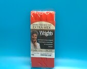 Extra Wide Double Fold Bias Tape - by Wrights  - 1/2 inch - 55 Polyester/45 Cotton -  Orange 206 058