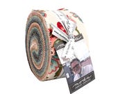Moda Fabric - Collections Unity by Howard Marcus for Moda - Jelly Roll - 46260 JR - 2 1/2" strips - 42 strips - greens, pinks, browns, teals