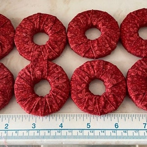 Pattern weights - Use instead of Pins when Cutting out a Sewing Pattern - Or Just Hold Your Book Open - red print fabric 8 Ct.