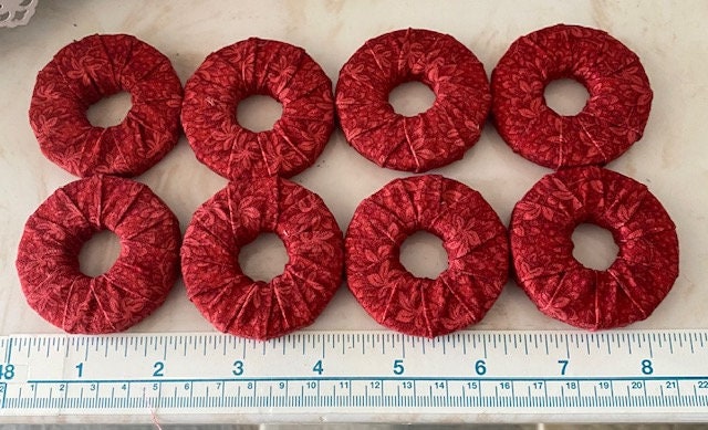 Pattern weights - Use instead of Pins when Cutting out a Sewing Pattern -  Or Just Hold Your Book Open - red print fabric 8 Ct.