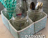 Pint Size Parking - by Terry Atkinson - Atkinson Designs - paper pattern for the cutest litte organizer-Easy to sew - 7"x7"x3"