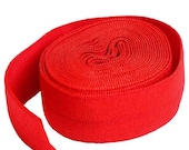 Fold Over Elastic - By Annie - Nylon - 20 mm. (3/4 inch) - Atom Red - 2 yards - Fold Over Elastic