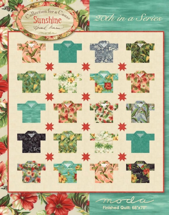 Sunshine Hawaiian Shirt Quilt Pattern - by Moda - Paper Pattern