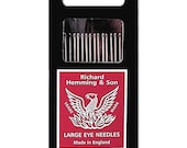 Size 7 Richard Hemming Milliners Needles - Sizes 7 - 10 count - Long, thin needles great for hand sewing on bags, quilts, hats - Hand Sewing