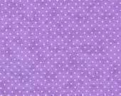Moda Fabric - Essential Dots - Lilac color - 1/2 yard - 8654 - 32 Lilac (light purple) with white dots - Cotton Fabric