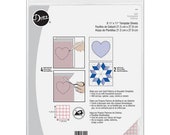 Dritz Template Plastic Sheets - Gridded 8 1/2"x11" plastic sheets to make reusable quilt templates - 6 ct - 2 are plain without grids