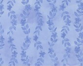 Moda Fabric - Sweet Cecily -  by Janet Clare - 1/2 yard - 24646 15 - light blue with dark blue vines of leaves and flowers - cotton fabric