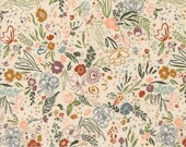 Moda Fabric - Foraged, Found and Hand Me Down - Fancy That Design House by Stephanie Silwinski - ivory with florals - 45636 11 - 1/2 yard