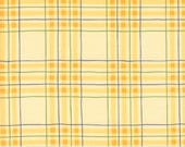 Moda Fabric - On Lake Time by Deb Strain - 1/2 yard - 56124 16 - yellow and orange plaid - 44" Cotton Fabric - yellow plaid