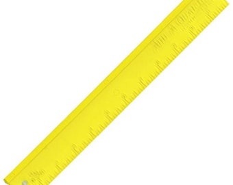 CM Designs Add a Quarter Ruler - Yellow Ruler with 1/4 lip for paper piecing - 12 inch ruler for paper piecing - Add a quarter inch