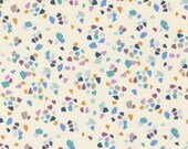 Moda Fabric - Seaglass Summer by Sweetfire Road - 43185 11 - 1/2 yard - Cotton - Off white  with purple, plum, green, blue seaglass pieces