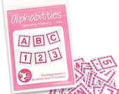 It's Sew Emma Alphabitties - Pink - Little plastic number and alphabet tags for organizing quilt pieces - Alphabitties - It's Sew Emma