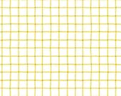 Riley Blake Fabric - 100 Aker Woods by Jill Howarth - C15176-white - 1/2 yard - 44" wide - white with yellow plaid - Pooh Bear