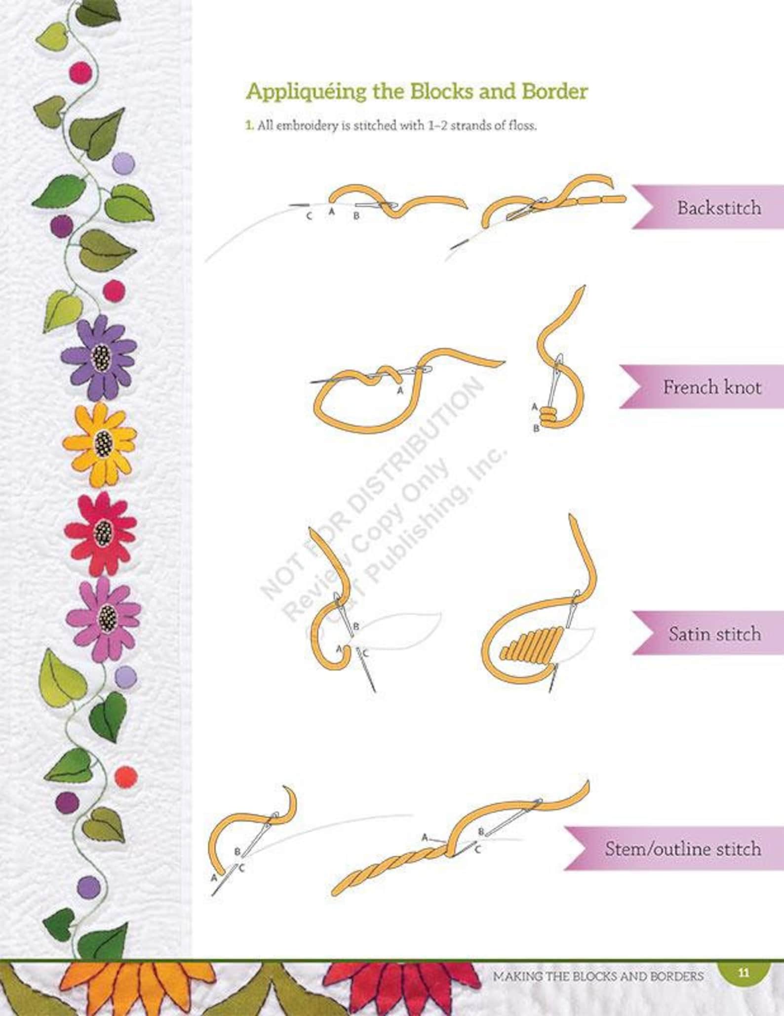 Flower Shop Quilt by Erica Kaprow a Pattern Book for Charming Fusible