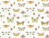 Riley Blake Fabric - Love Me More - by Lisa Audit - CD15632 - color cloud - 1/2 yard - off white with various butterflies - Riley Blake