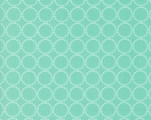 Moda Fabric - Coriander Colors by Corey Yoder - 1/2 yard - 29200 27 - light teal with white dot circles - Cotton - basics by Corey Yoder