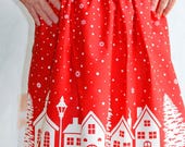 Buon Natale Apron Kit by Fig Tree & Co. for Moda - includes pattern with red border fabric with 35404 14 red print for ties - makes 2 aprons
