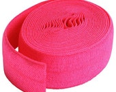 Fold Over Elastic - By Annie - Nylon - 20 mm. (3/4 inch) - lipstick (Hot Pink) - 2 yards - Fold Over Elastic