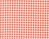 Moda Fabric - Sunbonnet - by Heather Briggs - 1/2 yard - 31769 32 -  coral and white check - cotton fabric - gingham fabric