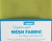 Apple Green Mesh Fabric - by Annie - 18"x54" - 100% polyester - Color - Apple Green - Mesh Fabric by Annie