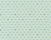 Moda Fabric - Main Street by Sweetwater for Moda - 100% cotton fabric - 1/2 yard - 55645 12- pale green with small black bow ties - 1/2 yard