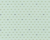 Moda Fabric - Main Street by Sweetwater for Moda - 100% cotton fabric - 1/2 yard - 55645 12- pale green with small black bow ties - 1/2 yard