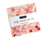 Moda Fabric - Sally's Stitches Charm Pack - by Betsy Chutchian - 31710 PP - 5 inch squares - 42 count - Charm Pack Precut - Sally's Stitches