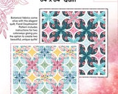 Floral Daydreams quilt pattern by Laura Muir of Create Joy Projects - A paper pattern - quilt size 64"x64" - 2 colorways-paper quilt pattern