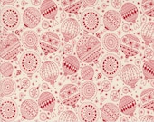 Moda Fabric - Emmitt and Ivy by Sweetwater for Moda - cotton - 1/2 yard - 55694 22 - off white with red Christmas ornaments - red ornaments