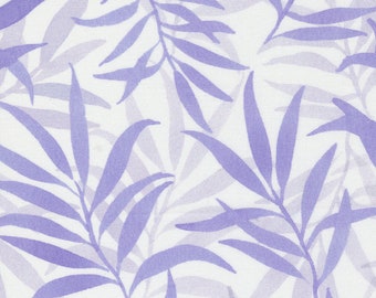 Moda Fabric - Chickadee Fabric 39737 16 - Create Joy Project by Laura Muir - Zephyr lavender wht background - Cotton Fabric - 44" - 1/2 yard