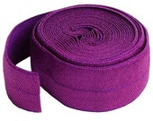 Fold Over Elastic - By Annie - Nylon - 20 mm. (3/4 inch) - Tahiti (purple) - 2 yards - Fold Over Elastic