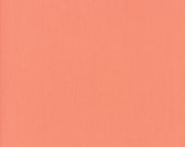 Moda Fabric - Bella Solids - Coral - 1/2 yard - 9900 - 147 - Coral - Cotton Fabric