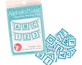It's Sew Emma Alphabitties - Blue - Little plastic number and alphabet tags for organizing quilt pieces - Alphabitties - It's Sew Emma