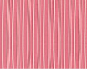 Moda Fabric - A Very Sweet Christmas -  by Bunny Hill Designs for Moda - pink and off white stripes - 3066 11 - 1/2 yard - Pink striped