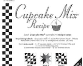 Moda - Miss Rosie's Cupcake Mix Recipe No. 4 - Piecing made easy! Each Cupcake Mix Pad has 44 recipe cards - Paper Piecing with charm packs