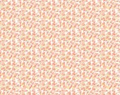 Riley Blake Fabric - New Beginnings  - by Sandy Gervais - C15754 Blush - Blossoms - light peach with apricot and blush flowers - 1/2 yard