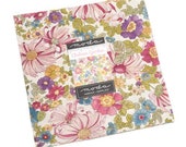Moda Fabric - Chelsea Garden -  by Moda - Layer Cake - 10 inch squares  - 33741 LC - 1/2 yard - retro 1970's - Paisleys and flowers