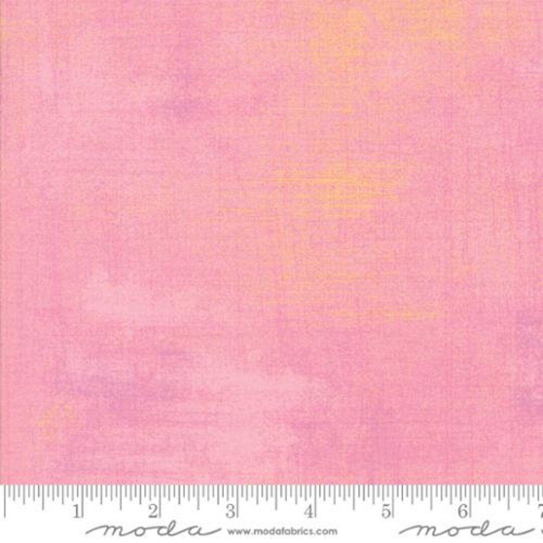 Moda Fabric - Grunge Apple Blossom - Pink and Yellow Color - 1/2 Yard ...
