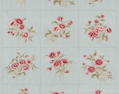 Moda Fabric - Antoinette -  by French General - blue background floral panel with red, pink, green - 13958 13 - 36x44 - Panel - Moda