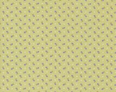 Moda Fabric - Georgia 18772 13 -  by Brenda Riddle - 1/2 yard - green background with tiny flowers and green leaves - 44" wide