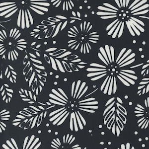 Moda Fabric -Fire and Ice Batiks - by Moda - Batik - Black and white - 1/2 yard 4360 24 - Black with white print - Fire and Ice Batik