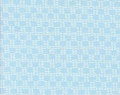 Moda Fabric - Emmitt and Ivy by Sweetwater for Moda - cotton fabric - 1/2 yard - 55697 16 - light blue with a weave motif - 1/2 yard