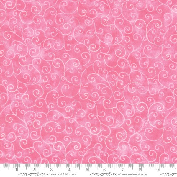 Moda Fabric - Marble Swirls Pink Sherbet - 9908 18- 1/2 yard - Pink with swirls - Cotton Fabric