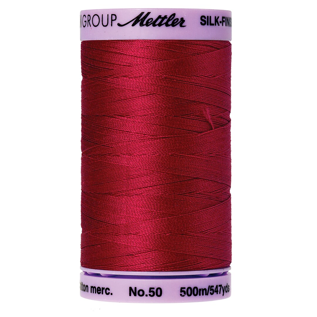 Mettler Silk Finish 100% Cotton Mercerized Thread - 50 Wt. Thread - Red ...